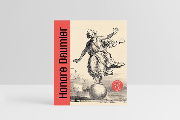 Frontansicht des Katalogs zu der Ausstellung Honoré Daumier | Darauf die Abbildung von: Honoré Daumier: Équilibre européen